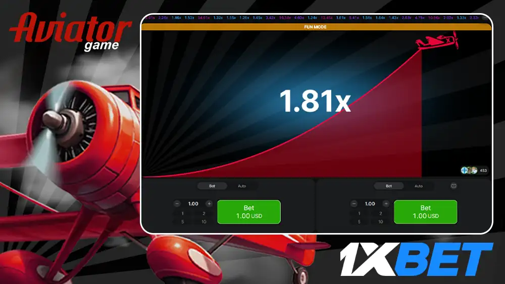 How to bet Aviator via 1xbet