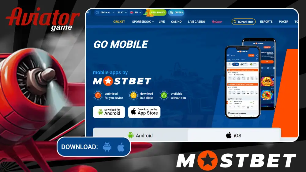 Mostbet aviator app download