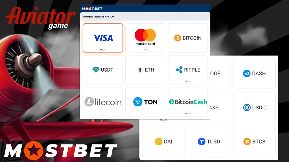Payment options at Mostbet