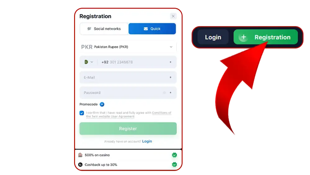 Sign up for an account