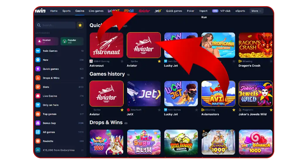 Launch the Aviator Game