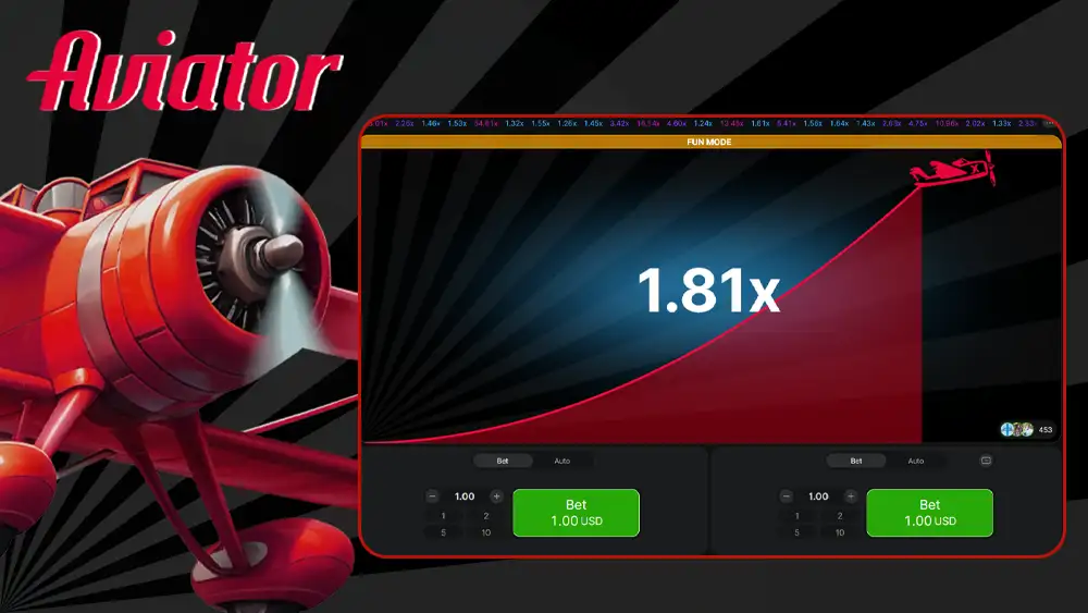Popular online crash game Aviator